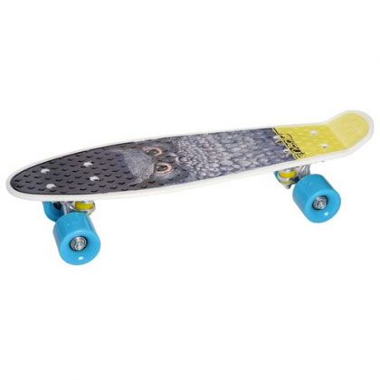 Купить Скейтборд пластиковый, с принтом, широкие колеса, 56x15 см, без света