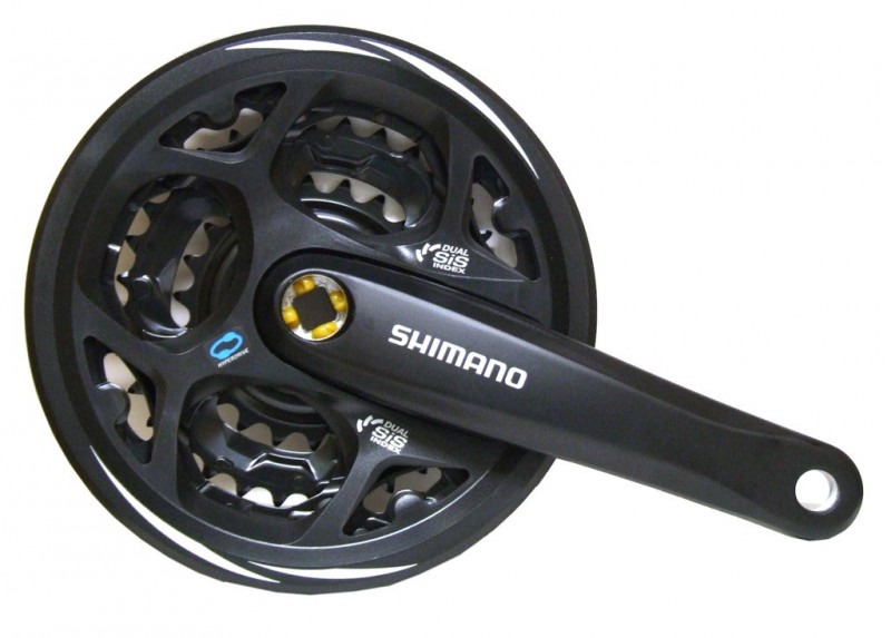 Купить Система Shimano Altus, M311, 175мм, квадрат, 42/32/22T, защита черная