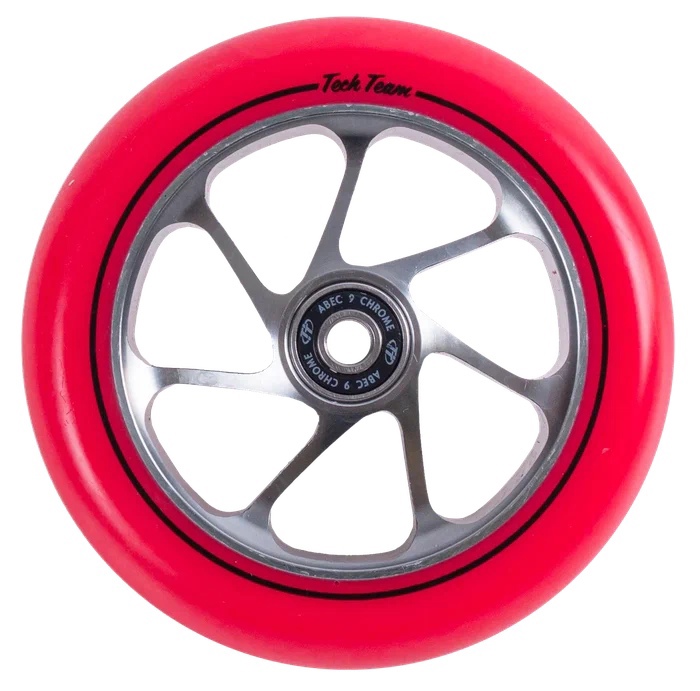 Купить Колесо для самоката TECH TEAM X-Treme 120 мм, ABEC-9, красный