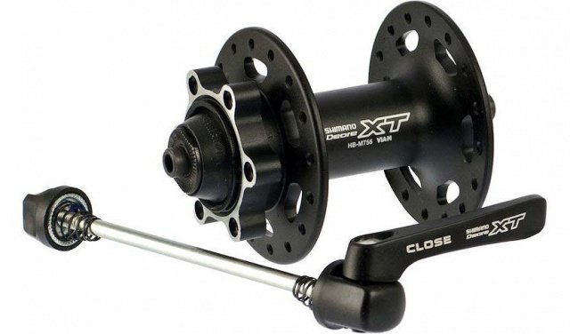 Купить Втулка SHIMANO EHBM756BL HB-M756, DEORE XT 32 отв, 6-болт, QR черн. перед.