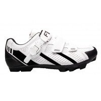 Купить Велотуфли 15-496 F-15 PRO ROAD облегч. иск.кожа 2 липучки+застежка р.42 бело-черные FLR