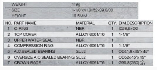 Купить Рулевая колонка MIXIEER QLP-40F, безрезьбовая