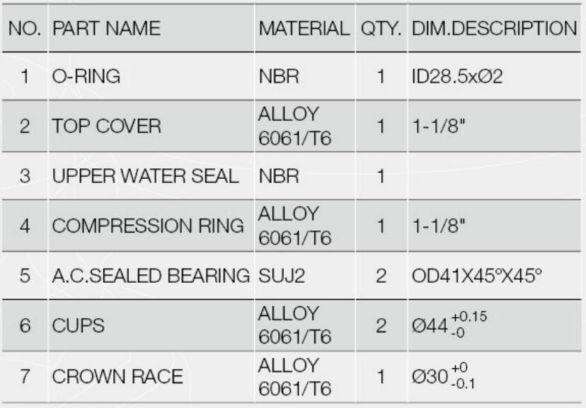 Купить Рулевая колонка MIXIEER QLP-39, безрезьбовая