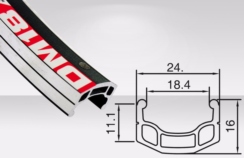Купить Обод 27.5 дюймов  ALEXRIMS DM18 двойной. с инд. износа (584x24,4/18,4х16мм 36отв.)