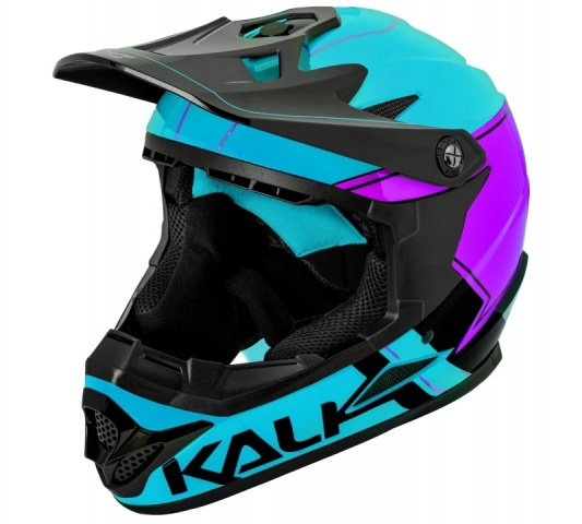 Купить Шлем Full Face DOWNHILL/BMX ZOKA Gls Blu/Prp/Blk 6отв. KALI