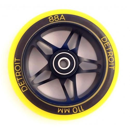 Купить Колесо 110мм, с подшипниками ABEC 9, желтый/черный, HW-DTYBK