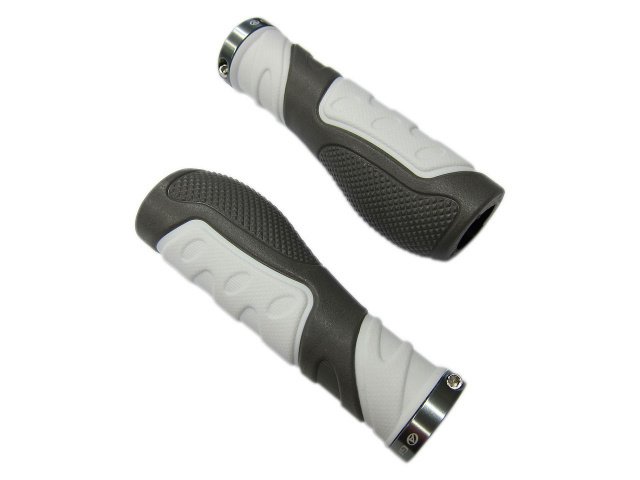 Купить Ручки 5 на руль AGR Griplock Ergo R20 130мм резин. эргон. 2-х комп. с фикс. черно-белые AUTHOR