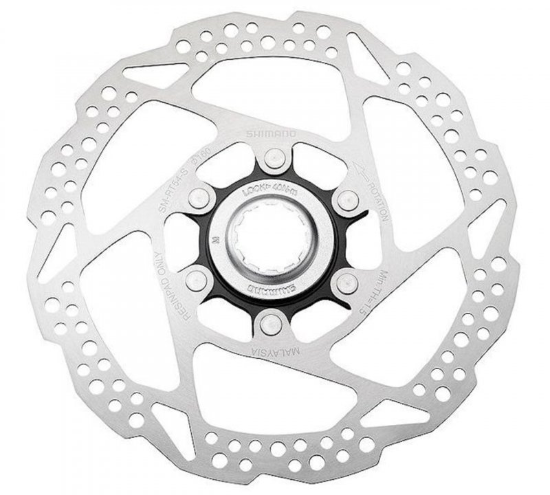 Купить Ротор SHIMANO RT54 160 мм, Center Lock, только для полимерных колодок, ESMRT54S