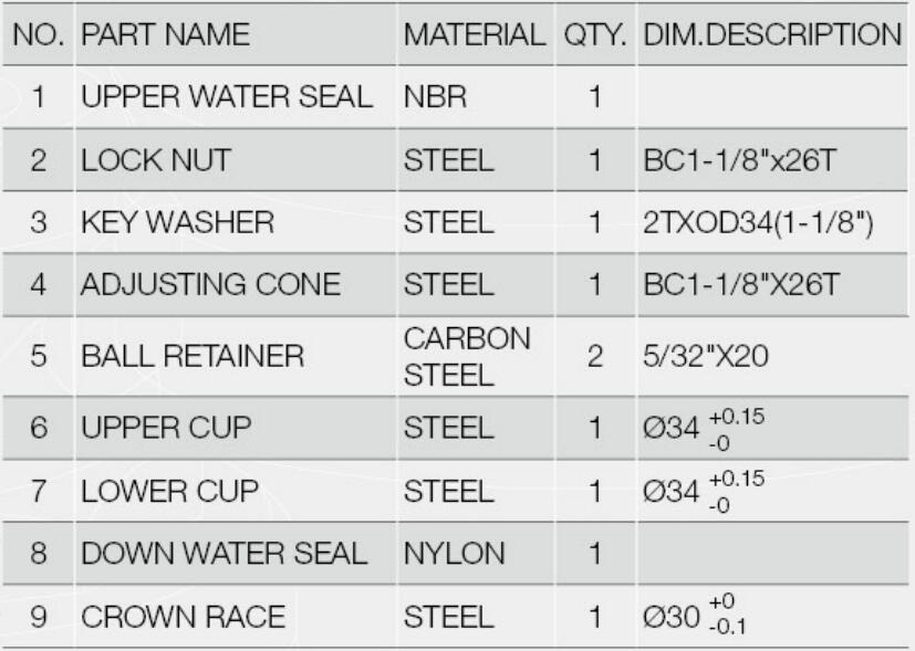 Купить Рулевая колонка MIXIEER QLP-6F, резьбовая