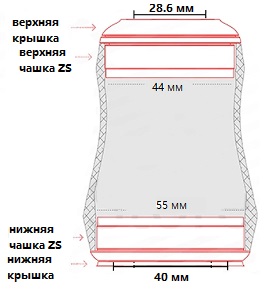 Купить Рулевая колонка Neco ZS44/55 полуинтегрированная 1 1/8 дюймов  - 1.5 дюймов 