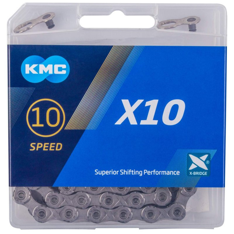 Купить Цепь KMC X10, 10 скор., 116 зв., с замком