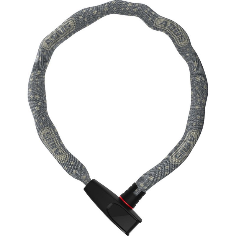 Купить Велозамок ABUS Catena 6806K/85 см, цепь 6мм, ключ, серый с звезд.