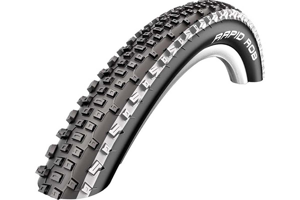 Купить Покрышка SCHWALBE RAPID ROB 27.5x2.25 с белыми полосами, K-Guard, 05-11101396