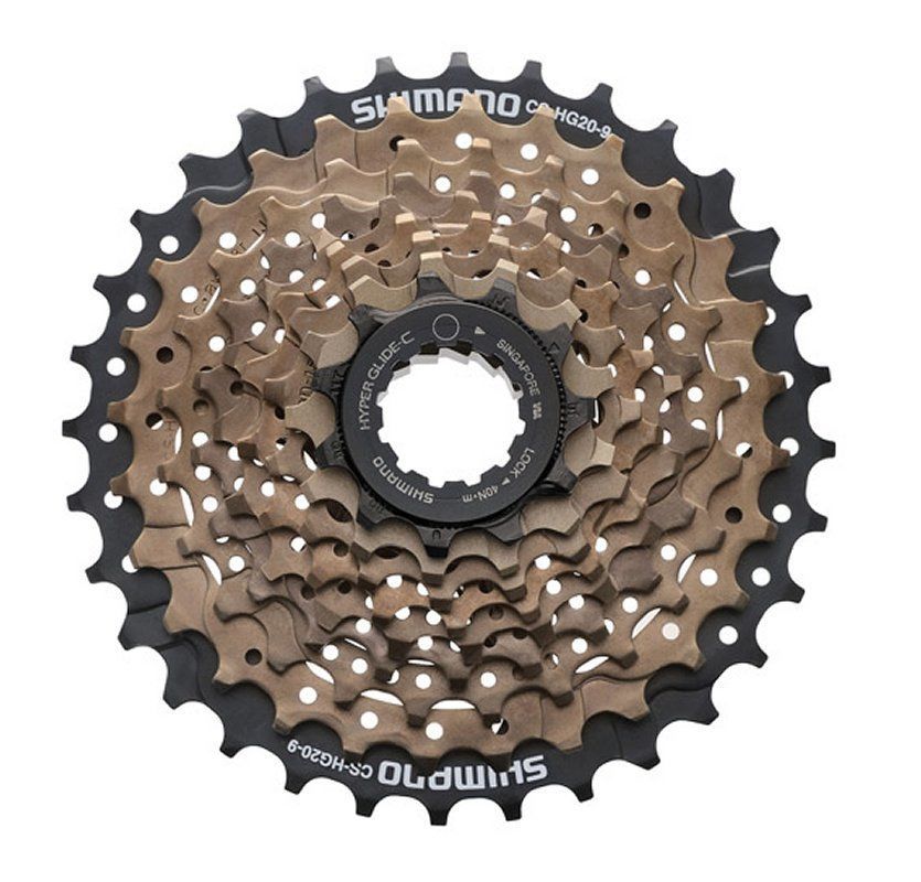 Купить Кассета 9ск. SHIMANO Altus HG200, 11-34T, черно-коричневая