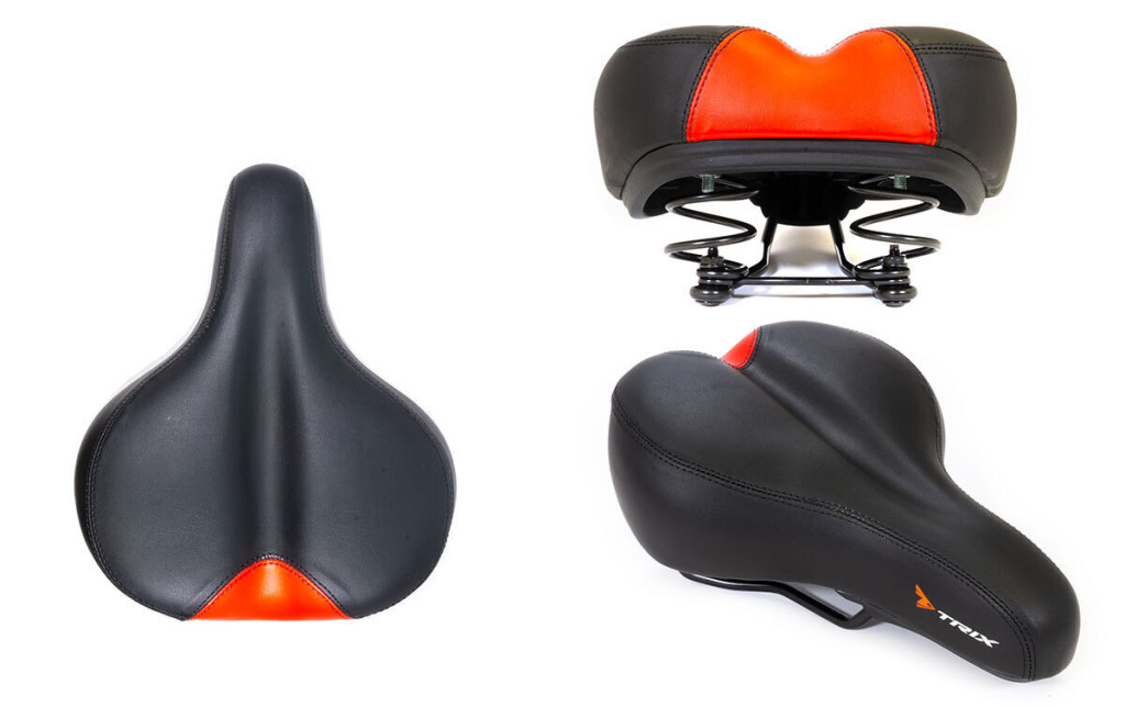 Купить Седло TRIX TX-6018, 260x180 мм, комфортное, с пружинами