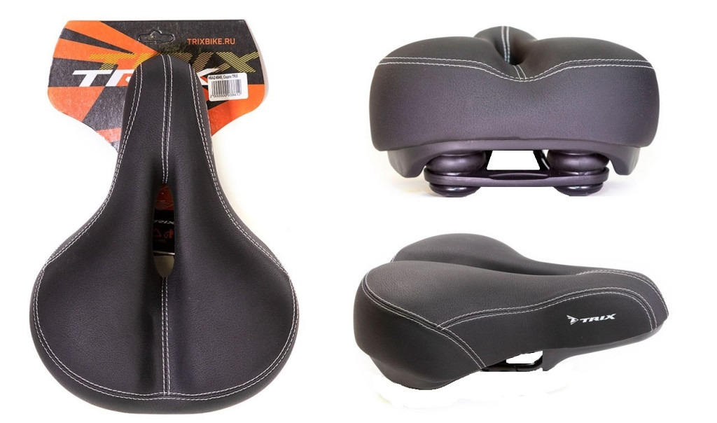 Купить Седло TRIX HBAZ-6040, 270x200 мм, комфортное, с эластомерами