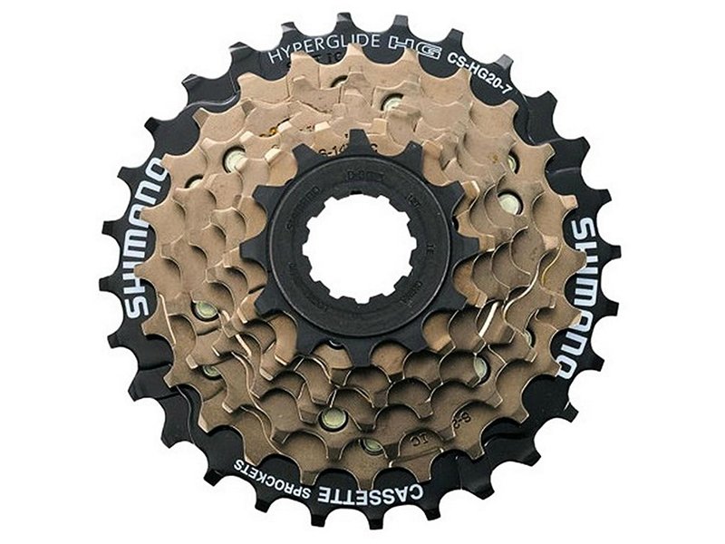 Купить Кассета SHIMANO CS-HG20-7 TOURNEY 7 ск, 12-28T, черно-коричневая