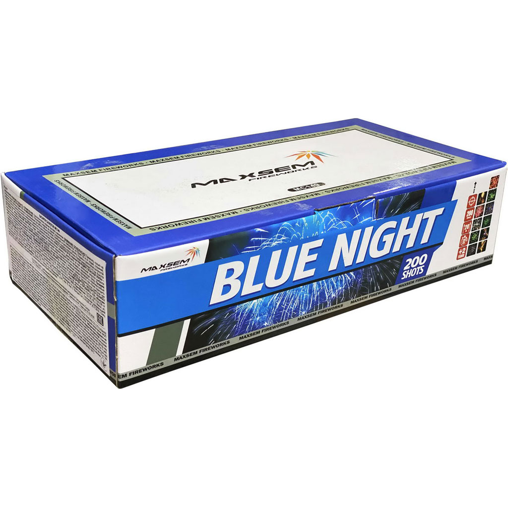 Купить Батарея салютов MAXSEM Blue night, 200 залпов, MC149