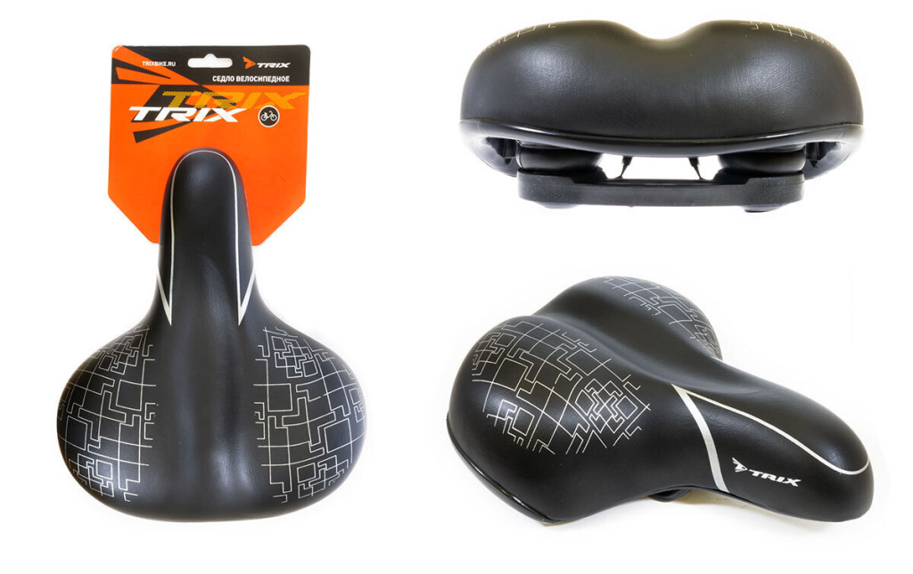 Купить Седло TRIX TX-5552, 250x210 мм, комфортное, с эластомерами