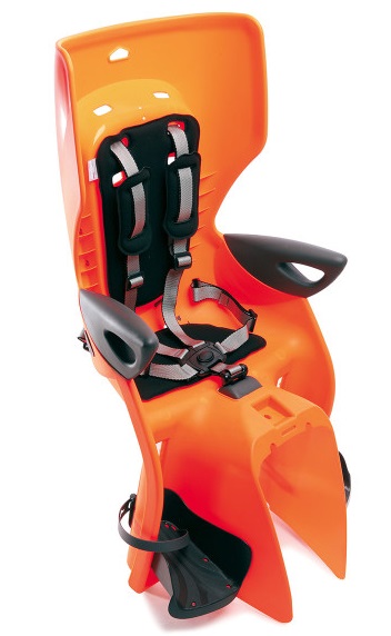 Купить Детское велокресло BELLELLI Summer на багажник, оранжевый с черным