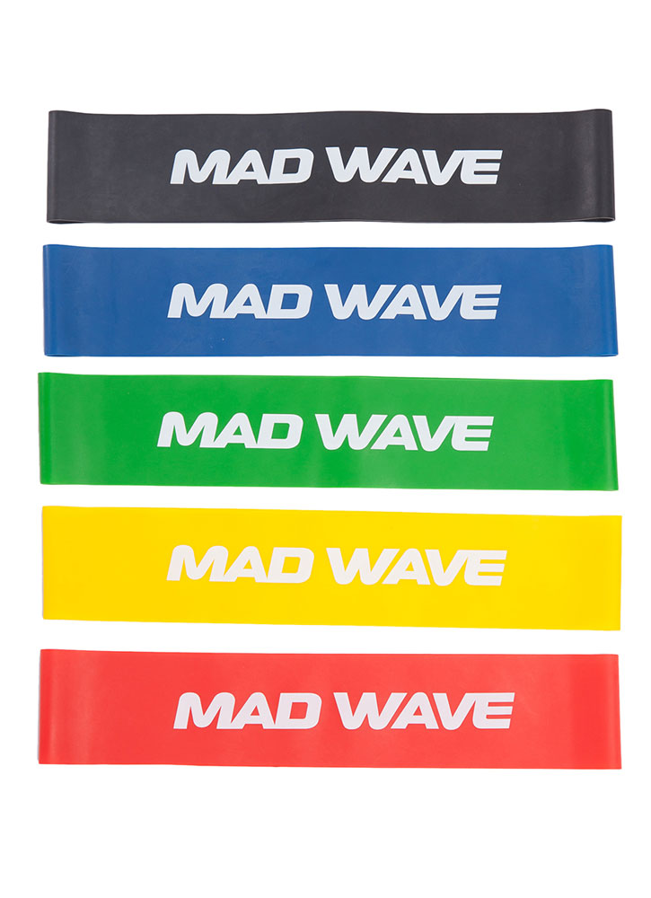 Купить Эспандер MAD WAVE Short Resistance Bands M0770, набор лент