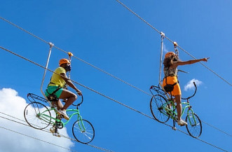 Самый длинный в мире зип-лайн для велосипедов