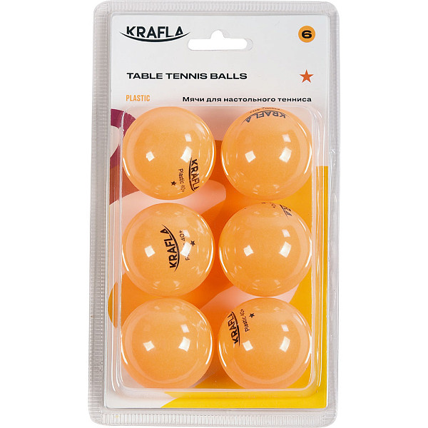 Купить Набор мячей для настольного тенниса KRAFLA B-OR600, 6 шт.