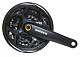 Купить Система Shimano Altus, M311, 170мм, квадрат, 48/38/28T, защита, черная